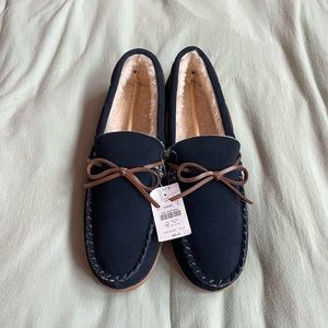 J. Crew navy blue slippers